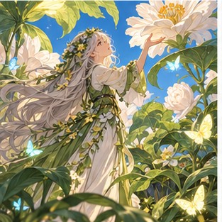 哔咔漫画花园尽头植物幻想原创漫画封面
